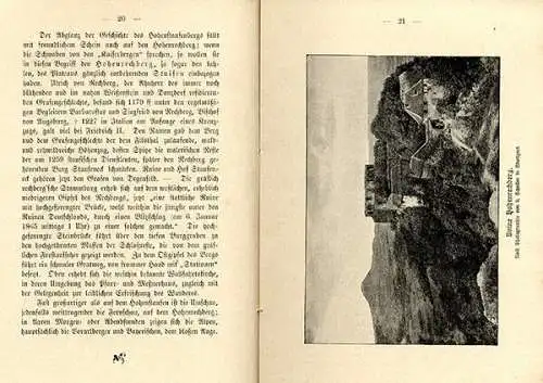 Württemberg Schwaben Baar Lichtenstein Rosberg Teck Donautal Wanderbuch 1896