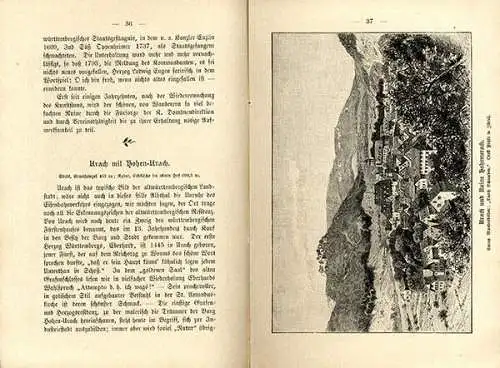 Württemberg Schwaben Baar Lichtenstein Rosberg Teck Donautal Wanderbuch 1896