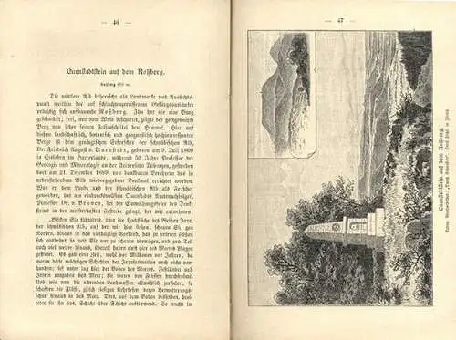 Württemberg Schwaben Baar Lichtenstein Rosberg Teck Donautal Wanderbuch 1896