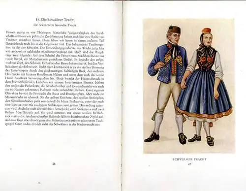Deutsche Trachten Ostsee Bayern Odenwald Lausitz Heimat Volkskunde Buch 1954