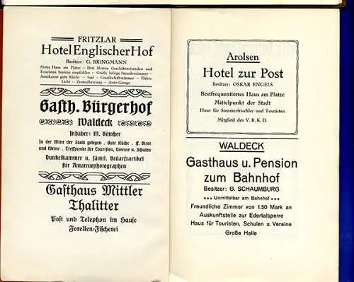 Hessen Kassel Waldeck Edersee Talsperre Stausee Heimatbuch 1914