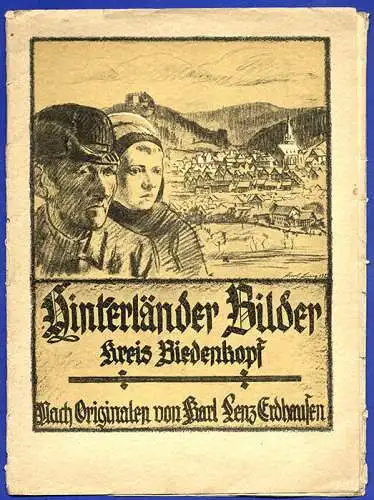 Hessen Biedenkopf Hinterland Heimatbilder Karl Lenz Kunst Grafik Mappe 1935