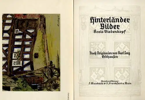 Hessen Biedenkopf Hinterland Heimatbilder Karl Lenz Kunst Grafik Mappe 1935