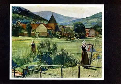 Hessen Biedenkopf Hinterland Heimatbilder Karl Lenz Kunst Grafik Mappe 1935