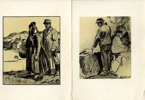 Hessen Biedenkopf Hinterland Heimatbilder Karl Lenz Kunst Grafik Mappe 1935