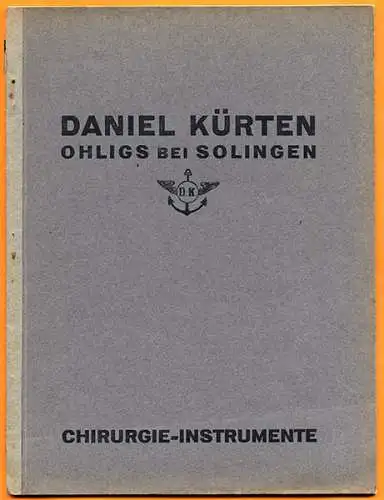 Westfalen Solingen Medizin Skapell Chirugie Instrumente Katalog Musterbuch 1922
