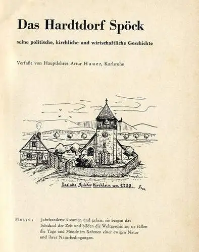 Baden Karlsruhe Hardtdorf Spöck Geschichte Wirtschaft Kirche Chronik 1965