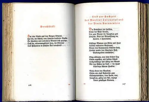 Rom Hellas Antike Literatur Catull Gedichte in Deutsche übertragen Buch 1925