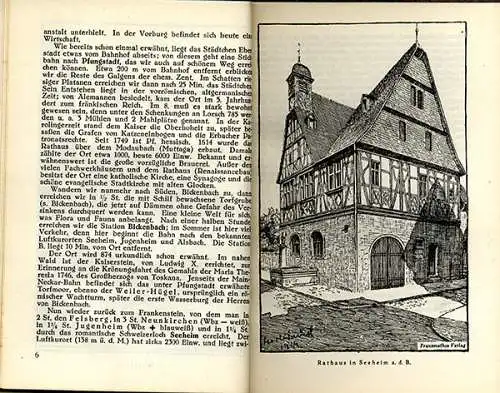 Hessen Starkenburg Odenwald Neckar Baden Kunst Grafik Heimat Wanderbuch 1928