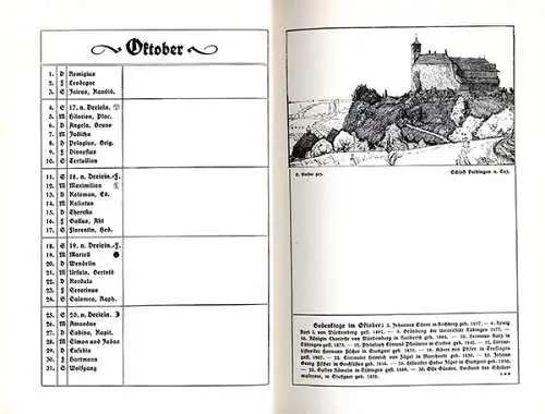Würrtemberg Schwaben Literatur Kunst Heimat Kalender 1914