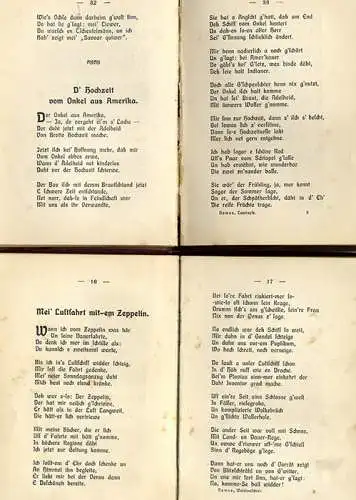 Baden Karlsruhe Verse Gedichte in Mundart Fritz Romeo 4 Bände 1922