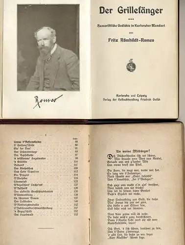 Baden Karlsruhe Verse Gedichte in Mundart Fritz Romeo 4 Bände 1922