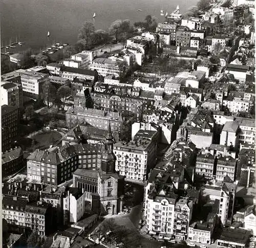 Hamburg Innenstadt Architektur Vororte 12 Original Foto Luftbilder Mappe 1976