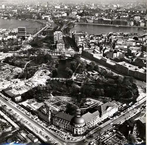 Hamburg Innenstadt Architektur Vororte 12 Original Foto Luftbilder Mappe 1976
