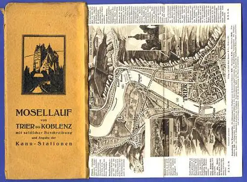 Rhein Pfalz Mosel von Trier bis Koblenz  Fluss Bilder Panorama Kanusport 1929
