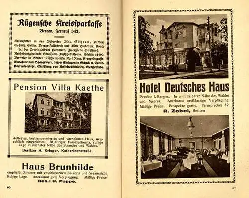 Ostsee Rügen Seebad Göhren Geschichte alter Reiseführer mit Pharus Plan 1926