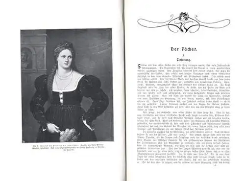 Mode Kunsthandwerk Lifestil Jugendstil Damen Fächer Monografie 1904
