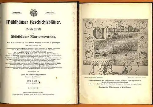 Thüringen Mühlhausen Mittelalter Stadt Geschichte Jahrbuch 1901