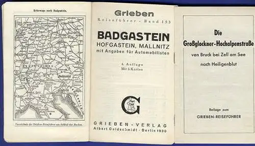 Österreich Alpen Badgastein Mallnitz Tauernbahn Verkehr Reiseführer 1930
