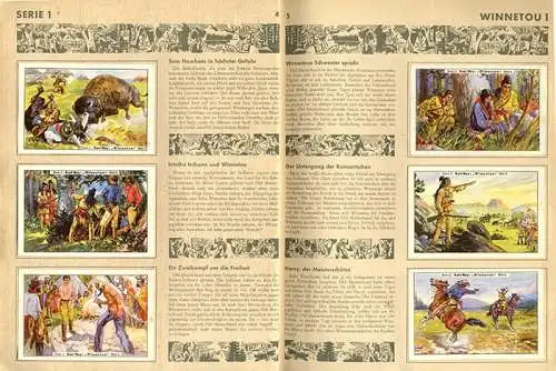 Karl May Abenteuer Winnetou Ölprinz Serie 1-20 Magarine Sammelbilder Album 1952