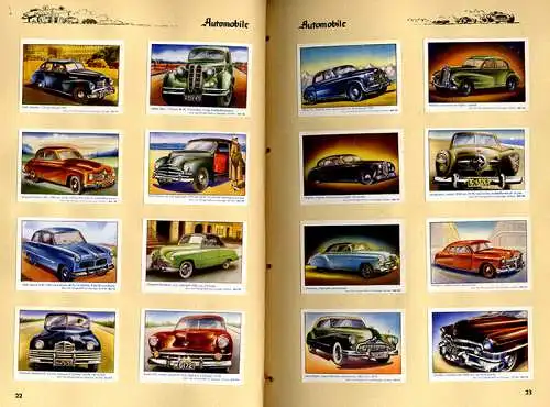 Sammelbilder Album Technik Geschichte Schiffe Auto Flugzeug Eisenbahn 1952