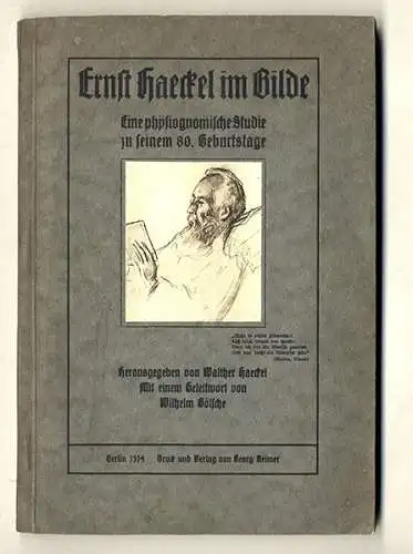Naturwissenschaften Biologie Jena Ernst Haeckel Porträt Festschrift 1914