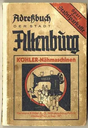 Thüringen Handel Wirtschaft Einwohner Adressbuch Altenburg Vororte 1939