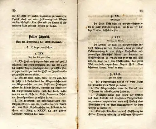 Niedersachsen Harz Stadt Gemeinde Göttingen Orts Statut + Kassen Reglement 1853
