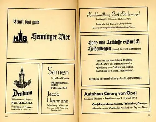 Hessen Main Kinzig Nidderau 1100 Jahre Heldenbergen Geschichte Chronik 1939