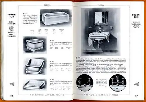 Main Bad Sanitär Klosett Urinale Wasserhahn Fabrik Köbig Katalog 1932