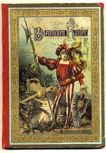 Frankfurt Main Mittelalter Römer Kaisersaal Farblitho Bilder Galerie  1888
