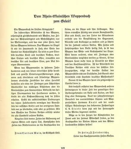 Hessen Rhein Main Mittelalter Geschichte Hausmarken Sippe Wappenbuch 1943