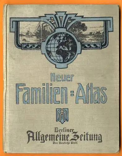 Deutschland Berliner Zeitung Europa Kolonien Amerika Asien Familien Atlas 1908
