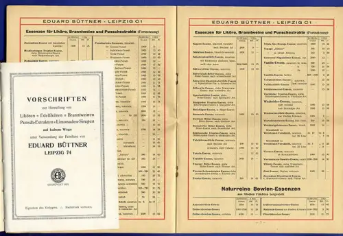Leipzig Alkohol Branntwein Likör Punsch Limonade Herstellung Rezeptbuch 1929