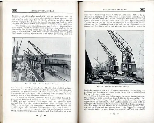 Berlin AEG Elektro Strom Technik Kran Hebetechnik Transport Hafen Buch 1922