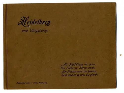 Baden Heidelberg Neckar Schloss Universität Vororte Bilder Album 1923