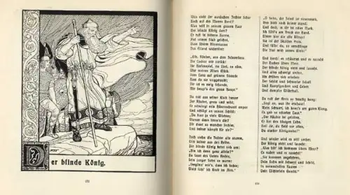 Deutsches Helden Heimat Lieder und Balladen Kunst Grafik Buch 1925