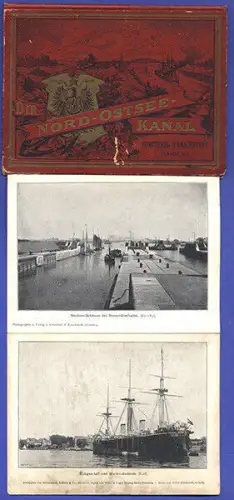 Hamburg Kiel Nord Ostsee Kanal 1,56 m langes Foto Panorama 1895
