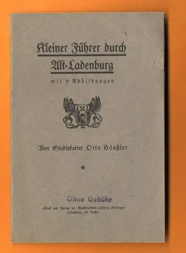 Baden Neckar Ladenburg Stadt Geschichte Chronik alter Reiseführer 1925