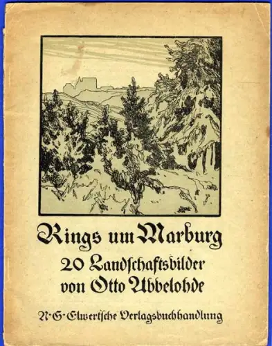 Hessen Marburg Lahn Wetter Biedenkopf Kunst Grafik Mappe Otto Ubbelohde 1922