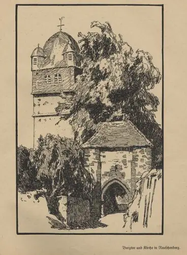 Hessen Marburg Lahn Wetter Biedenkopf Kunst Grafik Mappe Otto Ubbelohde 1922