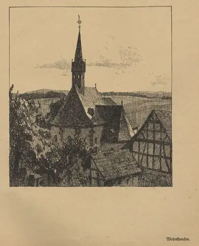 Hessen Marburg Lahn Wetter Biedenkopf Kunst Grafik Mappe Otto Ubbelohde 1922