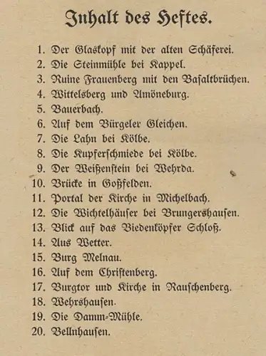 Hessen Marburg Lahn Wetter Biedenkopf Kunst Grafik Mappe Otto Ubbelohde 1922