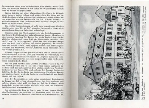 Rheinland Pfalz Goethe in Speyer Stadt Geschichte Stadtplan 1949
