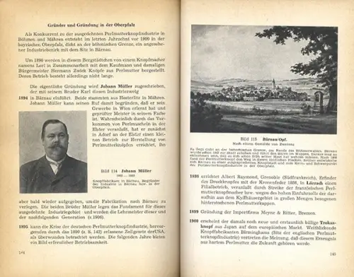 Altes Handwerk Perlmutt Fischerei Knopf Herstellung Geschichte Buch 1958
