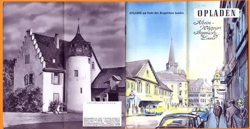 Rhein Westfalen Leverkusen Opladen Stadt Geschichte Reiseführer Prospekt 1954