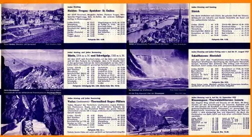 Schweiz Eisenbahn Tourismus Schweizerische Bundesbahn Reiseprospekt Sommer 1937