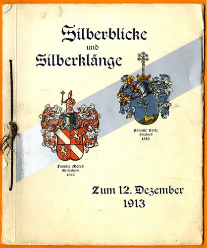 Westfalen Pfalz Familien Merck Zeitz Silberhochzeit Ahnen Genealogie 1913