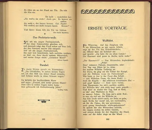 Theater Bühne Musen Lieder Brettl Verse Moritaten Maximilian Bern 1911