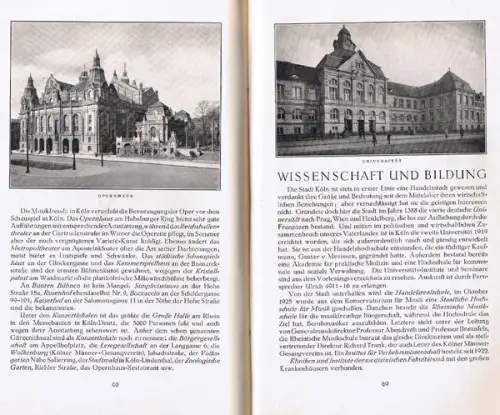 Rhein Köln Stadt Geschichte Verkehr Stadtplan Werbung alter Reiseführer 1926